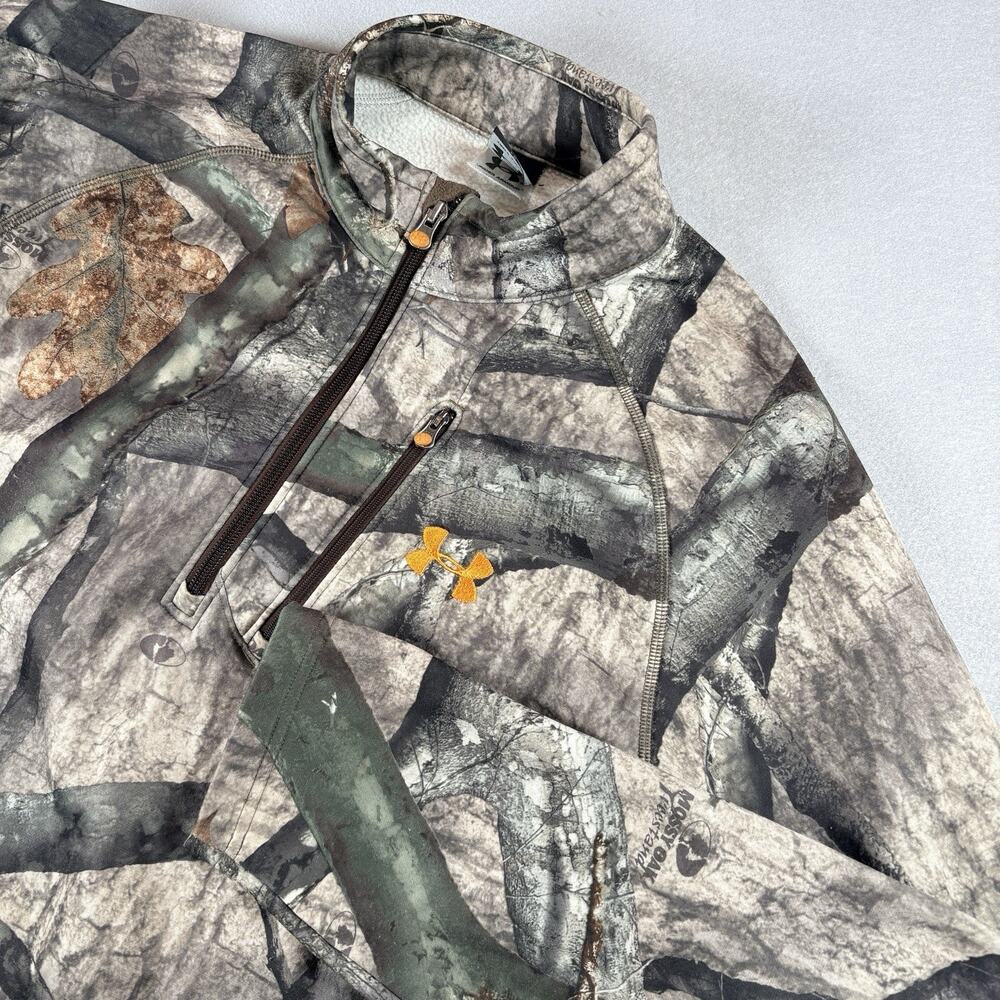 Under Armour Men's Camo Quarter-Zip Pullover Jacket - Gray, Green, Brown